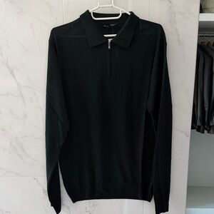 Hörst Merino Wool Polo Shirt in Green